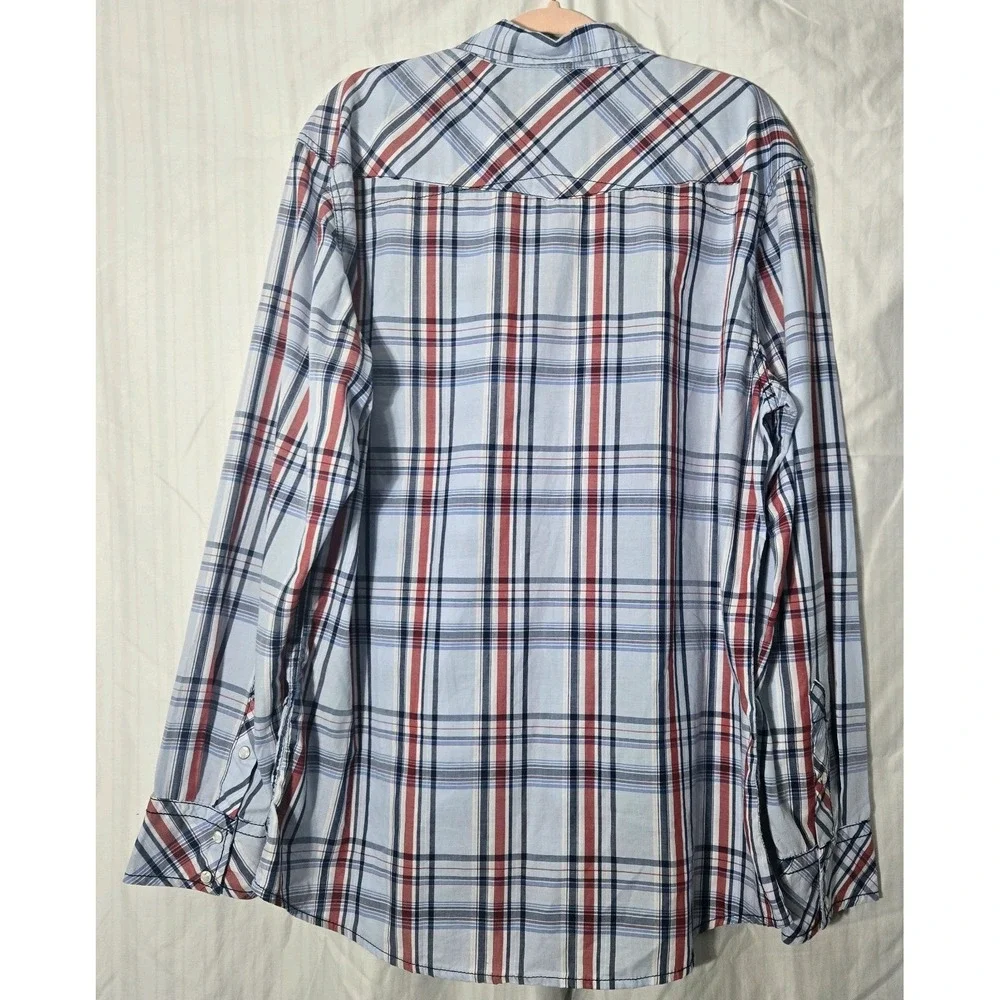 BKE Swisher Long Sleeve Button Down Plaid Western Shirt Size XL